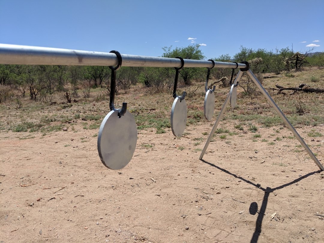 Collapsible Steel Gong Target Stand and hanger 